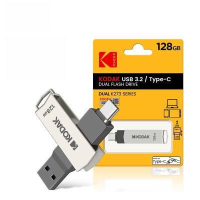 Kodak K273 2 in 1 Type C & USB3.2 Flash Drive 64GB OTG Metal USB Stick Pendrive Cle OTG USB Flash Stick COD [1994219]