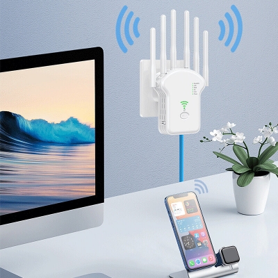 U13 300Mbps Wireless WiFi Repeater Adapter 2.4G Long Range Extender 5G Wi-Fi Signal Amplifier COD [2000314]