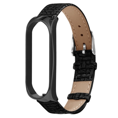 Bakeey Business Weave Textured PU Leather Watch Band Strap Replacement for Xiaomi Mi Band 6 / Mi Band 5 Non-Original COD [1838364]