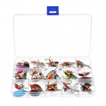 ZANLURE 30pcs/lot Colorful Tront Spoon Metal Fishing Lure Spinner Bait Bass Tackle With Box COD