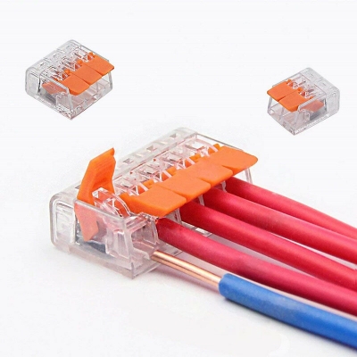 75pcs For 221 Electrical Connectors Wire Block Clamp Terminal Cable Reusable Mini Quick Home Wire Terminal Connector COD [1964219]