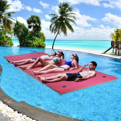 HALLOLURE 12.8*5Feet Floating Water Pad 3 Layer Floating Foam Fun Mat For Water Recreation Relaxing Swimming Pool COD [1858502]