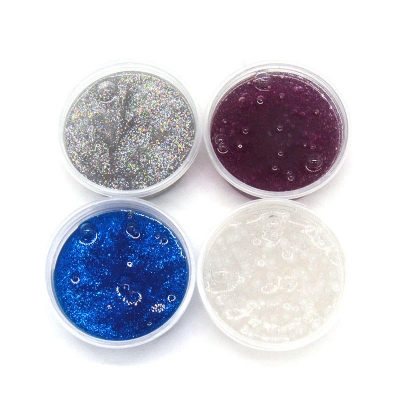 4PCS Kiibru Slime DIY Glitter Shiny Crystal Clay Rubber Mud Plasticine Toy Gift Stress Reliever COD [1191935]