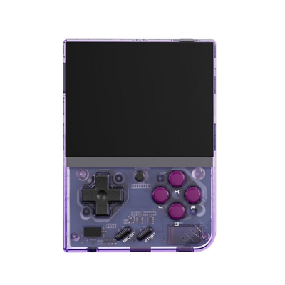 Miyoo Mini Plus Transparent Purple Retro Handheld Game Console for PS1 MD SFC MAME GB FC WSC 3.5 inch IPS OCA Screen Portable Linux System Pocket Video Game Player No Card No Games [1986699]