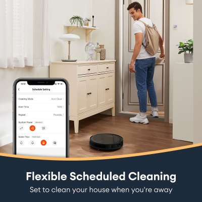 Ultenic D6s Robot Vacuum and Mop Combo, SonicTrue Vibration Mopping, 3000Pa Strong Suction, Super Slim, APP Control, Works with Alexa and Google Home, Ideal for Pet Hair, Hard Floors and Carpets [1976347]