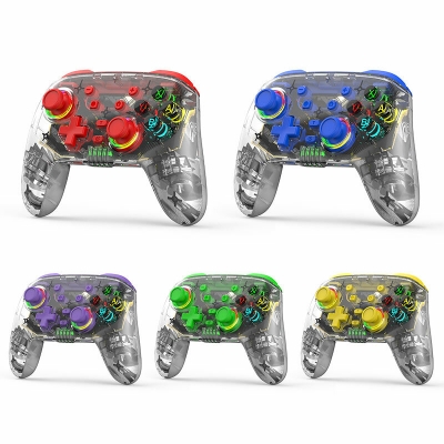 Wireless Gamepad Bluetooth Six-axis Somatosensory Dual Vibration Macro Programming with RGB for Switch COD [1990792]