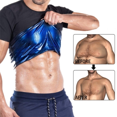 TENGOO Men Sauna Sweat Vest Hot Compression Shirts Fitness Training Slimming Body Shaper Waist Trainer Gym Exercise Versatile Shaper Suit COD [2005940]