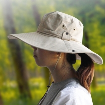 Sunscreen Wide Brim Bucket Hat Outdoor in Summer Floppy Waterproof Hat for Hiking Fishing Packable Wide Brim Sun Protection Hat COD