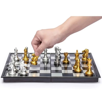 International Chess Magnetic Fold Plate Plus Set Student Training Adult Kids Book Jumping Toy Set COD [1997673]