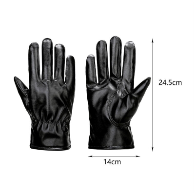 Winter Gloves Men PU Leather Driving Gloves Stretchable Breathable Multipurpose Delicate Sewing Craft Comfortable Windproof Gloves COD [2001054]