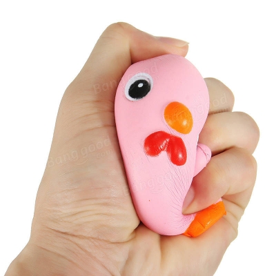 Squishy Pink Chicken Jumbo 10cm Slow Rising Collection Gift Decor Soft Toy Phone Bag Strap COD [1162299]