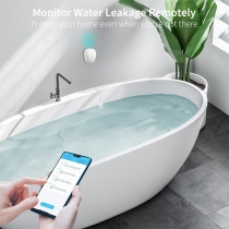 MoesHouse WiFi Tuya Water Leakage Detector Wireless Remote APP Monitor Water Leakage Detection Alarm Notification Push Work with Alexa Google COD