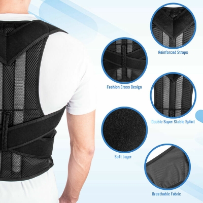 Y005 Adjustable Back Support Comfort Breathable Posture Shoulder Spine Corrector for Home Office Sport COD [1993970]