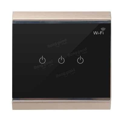 AC 100V-250V Smart WiFi Socket Remote Control Intelligent Touch Switch Wall Socket Switch COD [1286797]