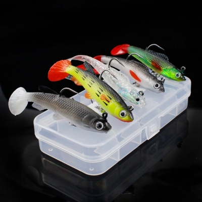 ZANLURE 5pcs Plastic Soft Bait Simulation Fishing Lures 3D Eyes Artificial Bait Swimbaits Kit Fishing Accessories COD [1984835]