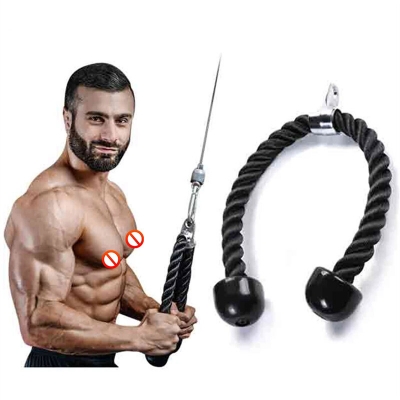 Cable Fitness Resistance Bands Nylon Rope with Handles Push Pull Down Cord Heavy Tricep Rope for Home Gym Workout Exercise COD [2006802]