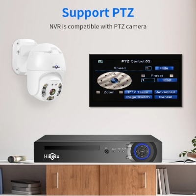 Hiseeu H5NVR-P-8 8CH POE NVR iP Security Surveillance Camera H.265+ CCTV System 8MP 4K Audio Video Recorder Face Detection Cameras Systems EU Plug COD [1997339]