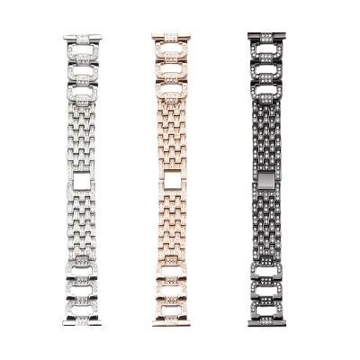 Bakeey 20/22mm Width Fashion Luxury Diamond Stainless Steel Watch Band Strap Replacement for Samsung Galaxy Watch 42/ 46mm S2/ S3 Active2 COD [1737564]