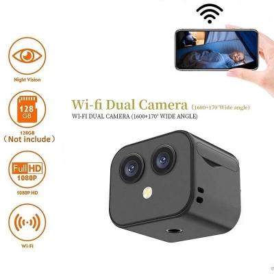 D3 HD Mini Wireless WiFi Dual Camera Mobile Phone Wireless Network Camera Remote Two-way Intercom Monitoring Camcorder COD [1978197]