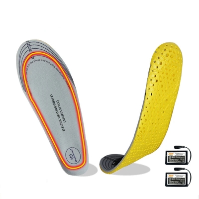 WARMSPACE Rechargeable Heated Insoles 3.7V 3600mAh Feet Warming Insoles Thermal for Outdoor Sports Electric Foot Warmer Heated Insoles COD [2003467]