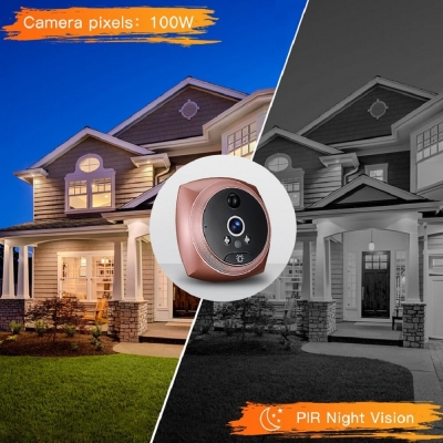 4.5 inch Peephole Video Doorbell Motion Detection Monitor PIR Night Vision Peephole Digital Doorbell Camera Video Cat Eye for Home Security COD [1987397]