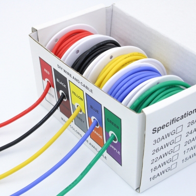 30AWG Flexible Silicone Wire and Cable 5 Colors in a Box Mixed Wire Tinned DIY High Quality Pure Copper Line COD [1964227]