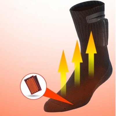 Winter Electric Heating Socks 5V Rechargeable Adjustable Temperature Warm Socks Foot Warmer Unisex Socks for Camping Hiking Skiing COD [2002885]