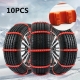 10Pcs/Set Tire Chain for Winter Tire Wheels Anti Slip Snow Chains for Car Fat Tire Electric Bike Winter Outdoor Anti Skid Tyre Snow Chains Cable Belt COD