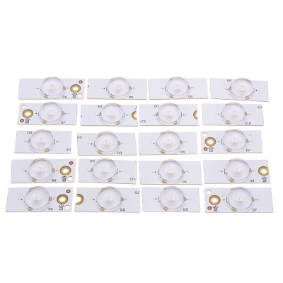 20pcs 6V SMD Lamp Beads with Optical Lens Fliter for 32-65 inch LED TV Repair COD [1608991]