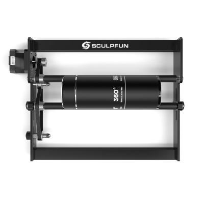 SCULPFUN Laser Rotary Roller for S9 Laser Engraver Y-axis Roller 360 degree Rotating for 6-150mm Engraving Diameter 4 raise feet for Cylindrical Objects fit S6 S6 PRO [1934417]