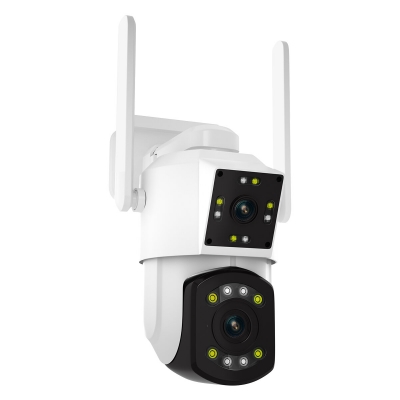 ESCAM PT210 2x3MP Dual lens Dual Perspectives Pan/Tilt Motion Detection Cloud Storage Waterproof WiFi IP Camera with Two Way Audio Night Vision COD [1987471]