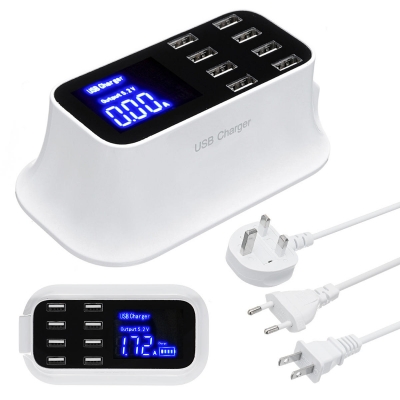 8A 8 Ports USB Fast Charging Smart Battery Charger HUB For Phone COD [1636962]