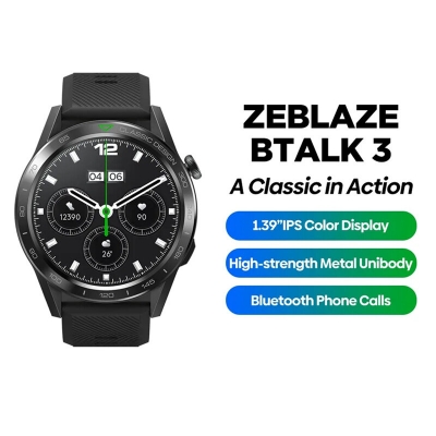 [2023World Premiere]Zeblaze Btalk 3 1.39 inch Ultra HD IPS Display Bluetooth Phone Calls 24H Health 100+ Sport Modes Heart Rate Blood Oxygen SpO2 Monitor Fitness BT5.2 Smart Watch [1995716]