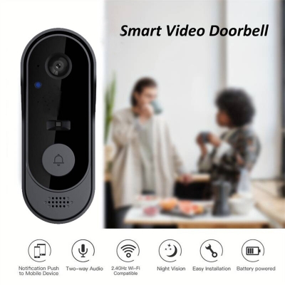 M9 Wireless Video Doorbell Night Vision Two-way Intercom 2.4G WiFi Phone Remote Visual Door Bell 50M Penetration COD [2008337]