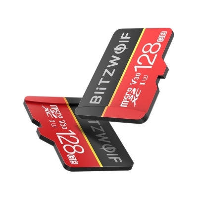 BlitzWolf® BW-TF1 Class 10 UHS-1 32GB UHS-3 V30 64GB 128GB Micro SD TF Memory Card with Adapter COD [1490559]