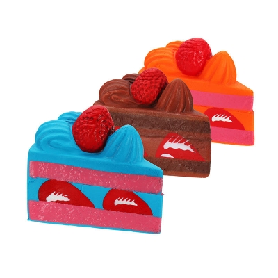 Strawberry Cake Squishy 16*8*6CM Slow Rising Fun Gift Anti Stress Phone Strap Toy COD [1273344]