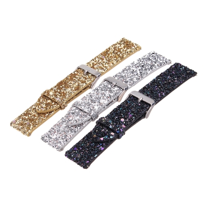 Replacement Bling Glitter Leather Wrist Strap Watch Band For Fitbit Versa COD [1314712]