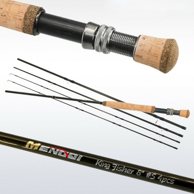 Outdoor Adventurers Fly Fishing Combo 2.43m High Carbon 4-Section Telescopic Rod Double Rod Fly Line Bait Rod Set COD [1997639]