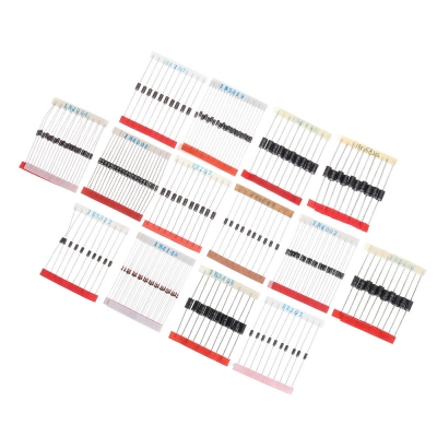 600pcs Fast Switching Schottky Diode Assorted Kit 1N4001 1N4004 1N4007 1N5408 UF4007 FR207 1N5817 1N5819 1N5822 1N4148 RL207 COD [1610977]