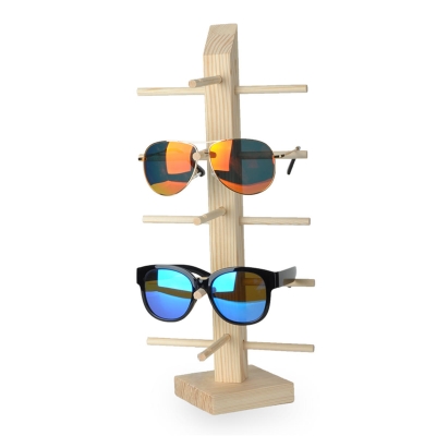 Natural Wood Wooden Sunglasses Eyeglasseses Display Rack Stand Holder Organizer 3/4/5/6 Layers COD [1478396]