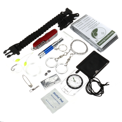 SOS Emergency Survival Equipment Tools Kit Outdoor Tactical Camping Hiking Gear Tool COD [1424947]