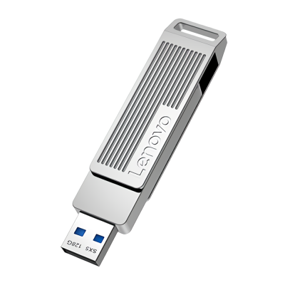 Lenovo SX5 Pro 128GB Type-C & USB3.2 Solid State Flash Drive Dual Interface 360° Rotation Zinc Alloy USB Disk Portable Thumb Drive COD [1999144]