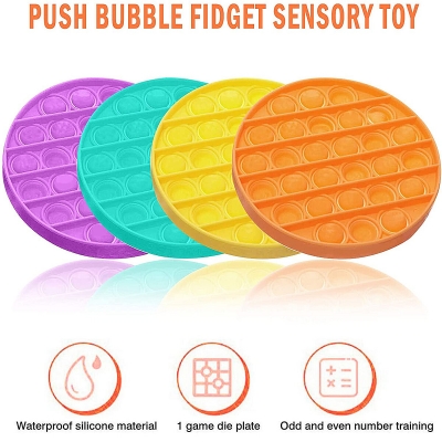 2021 Push Bubble Fidget Sensory Toy Special Needs Stress Reliever Silent Indoor Toys COD [1818646]