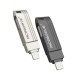 Microdrive 128GB USB3.0&iP Flash Drive 2-in-1 Dual Metal Interface USB3.0 OTG Pendrive for PC Tablet Phone Projector Car Audio COD