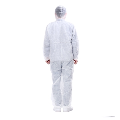 Disposable White Coveralls Dust Spray Suit Non-woven Clothing COD [971616]