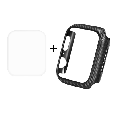 Enkay Carbon Fiber Watch Cover+3D Curved Edge Hot Bending Watch Screen Protector For Apple Watch Series 4 40mm COD [1390482]