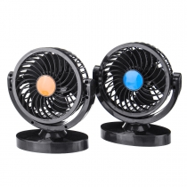 DC 12V/24V 360° All-Round Mini Auto Air Cooling Fan Adjustable Low Noise COD