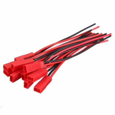 Excellway® 10 Pairs 2 Pins JST Male & Female Connectors Plug Cable Wire Line 110mm Red COD [1268119]