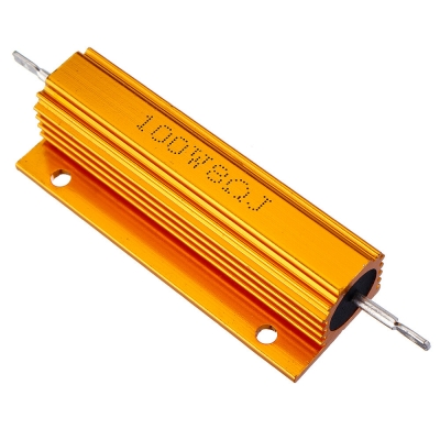 RX24 100W 8R 8RJ Metal Aluminum Case High Power Resistor Golden Metal Shell Case Heatsink Resistance Resistor COD [1470614]