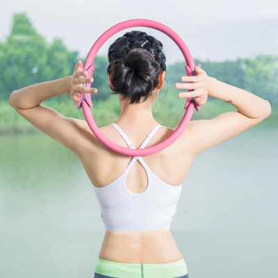 38CM Dual Grip Pilates Ring Circle Body Shaping Sport Fitness Exercise Yoga Kit Set COD [1700631]